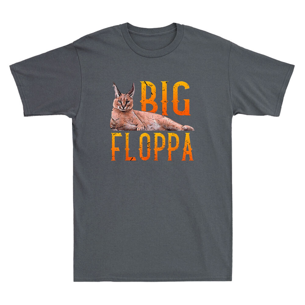 Big Floppa Meme Cat Caracal T-Shirt, Cool Funny Cats Caracals Glasses Gift,  Wild Animals Lover Birthday Christmas Presen