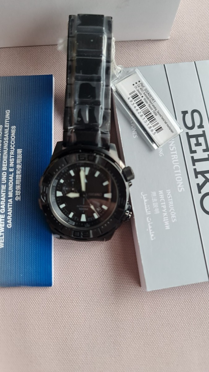 SEIKO SUPERIOR SSA051K1 Automatic Watch 100m Black 4R37 Steel