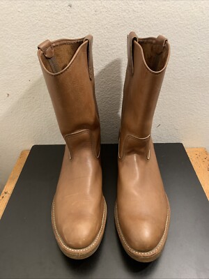 VTG Red Wing USA Made 889 Boots Oil Resisting Cord Pull On Men Sz 14 B 