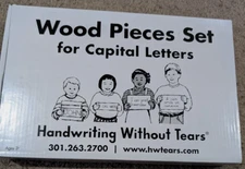 Learning Handwriting Without Tears | Wood Pieces Set for Capital Letters | PreK