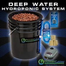 Deep Water Culture Hydroponic DWC System 10" 5 Gallon Bucket Kit PowerGrow