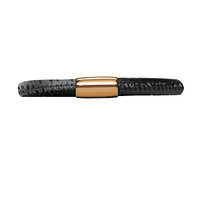 Endless Single Black Reptile Bracelet W/gold Plated Lock, 1053-19 (7.0 Inch) on sale Endless Single Black Reptile Bracelet W/gold Plated Lock, 1053-19 (7.0 Inch) on sale