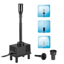 Fountain Pump with Lights Led, 10W 160GPH Submersible Water Pump Fountain for...