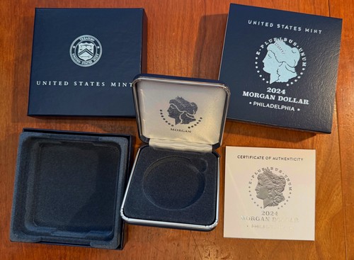 2024 Unc. Morgan Silver Dollar Coin U.S. Mint Original Box with COA - NO COIN