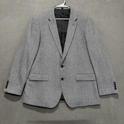 J Crew Blazer Men 44 Regular Gray Herringbone Thompson Jacket Sportcoat 2 Button