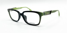 NEW DIESEL DL 5111-F 095 BLACK LIGHT GREEN AUTHENTIC EYEGLASSES 55-17