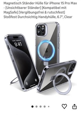 klar Schutzhülle für iPhone 15 Pro - Magnetsafe Funktion, Schutzkraft, Stoßfest