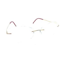 Silhouette 5529 HD 3020 Titanium Gold Red Rimless Eyeglasses Frames 53-17 140