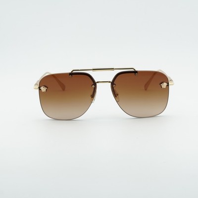 New Versace VE2296 100213 Gold/Brown Gradient 60-14-145 Sunglasses