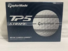Taylor Made TP5 Stripe One Dozen White Golf Balls