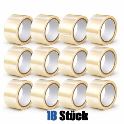 18 R. Klebeband transparent 50 mm x 66 m Acrylat Packband leise (0,01 EUR/m)