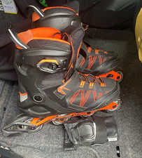 Oxelo Men’s Inline Skates Pair Black/Orange Size 37 OXELO MPN