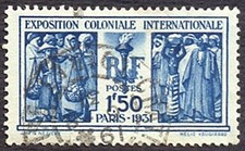 TIMBRE OBLITERE N° 274   EXPOSITION COLONIALE PARIS 1931