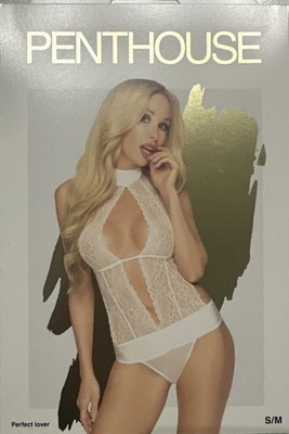 PENTHOUSE Perfect Lover Body Stringbody Sexy Dessous Spitze Playsuit White 