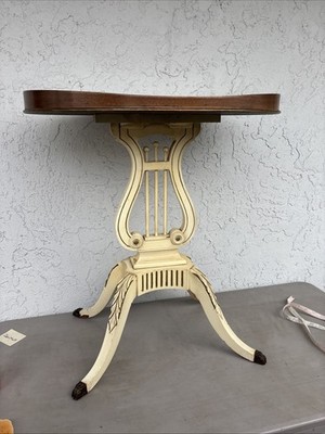 マツモク Conquerer SG ビザール TRUMP/Lyre ビンテージ Vintage Mersman 6651 Lyre Harp Table – Oval Federal Revival w/ Paw