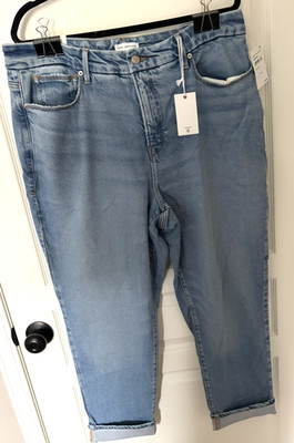 Good American NWT ''The Weekender''  Cuffed Jeans Size 15/36 GWKCH220T Indigo510