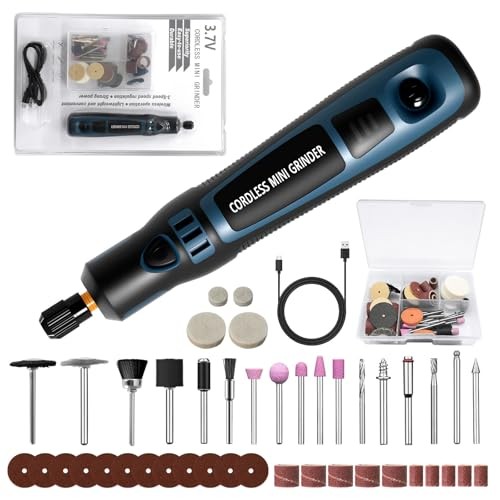 Stylo graveur électrique portable USB mini meuleuse sans fil avec 50 accessoires de gravure