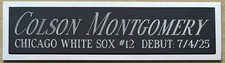 COLSON MONTGOMERY WHITE SOX NAMEPLATE AUTOGRAPH SIGNED BASEBALL-BAT-JERSEY-PHOTO