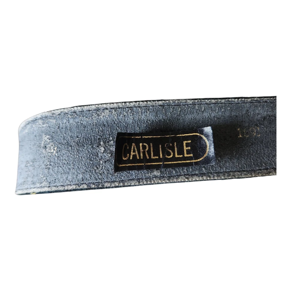 Vintage Carlisle Women's Belt Size Medium Black Velvet Jeweled Gold Buckle 80s - Image 4 of 4