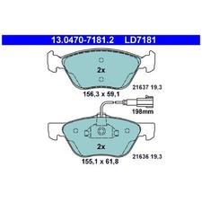Satz Bremsbeläge Bremsklötze vorne für Alfa Romeo GT 937 | 779841