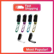 6 PCS Folding Travel Hairbrush Set with Compact Mirror for Women - Mini Pocket B