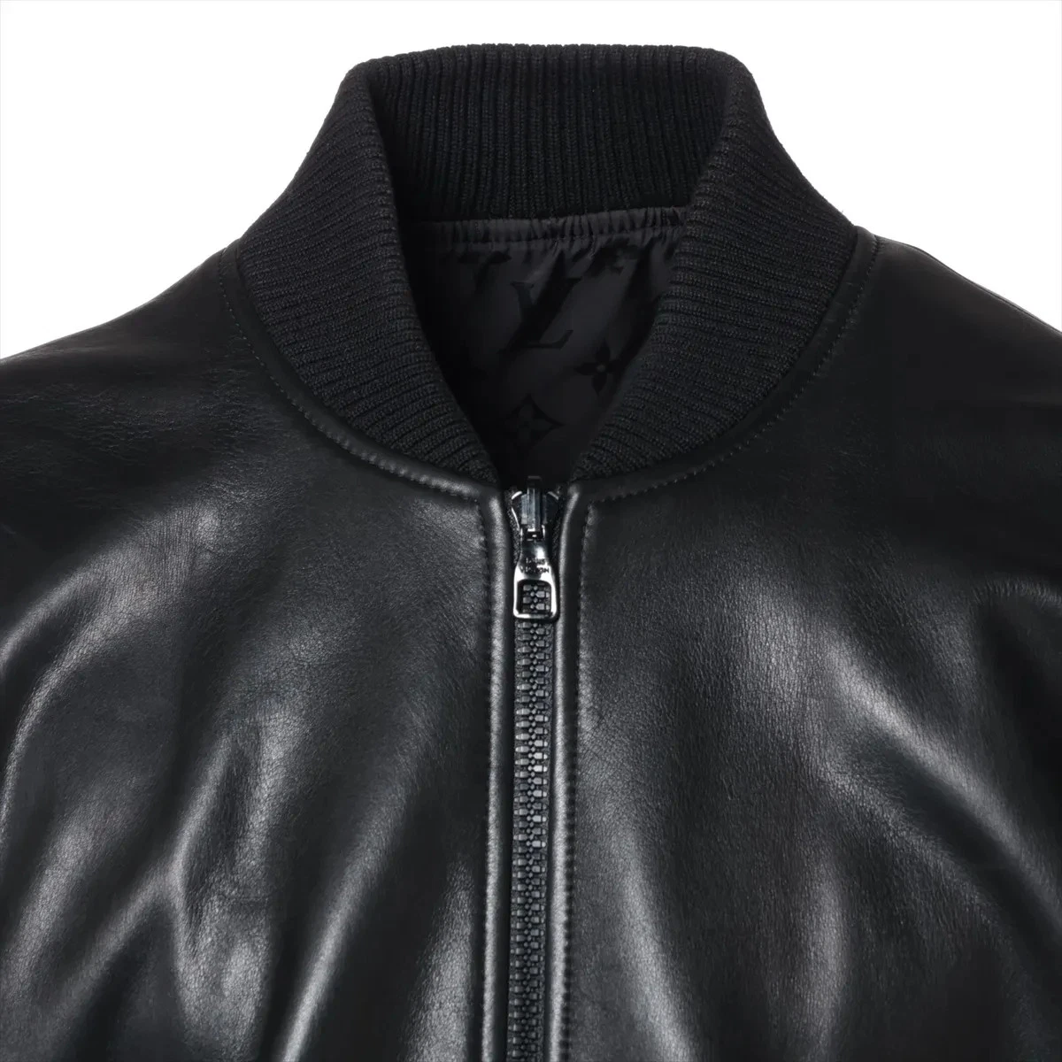 LOUIS VUITTON（LV） Louis Vuitton Blusa Pelle x Nylon 50 Uomo Nero HIL47WTKV Monogramma Reversi