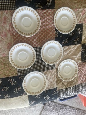 Corelle Butterfly Gold Saucers Plates Vintage Must Have collectible