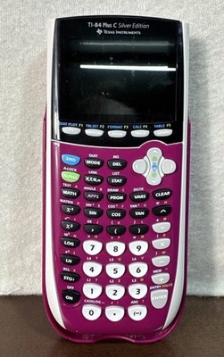 Texas Instruments TI-84 Plus C Silver Edition Pink/Purple Graphing Calculator