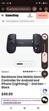 Backbone One Mobile Gaming Controller for iPhone in Black Brand New SEALED