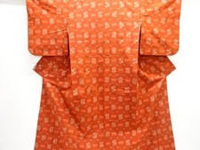 7660714: JAPANESE KIMONO / TSUMUGI / WOVEN KASURI  GRID