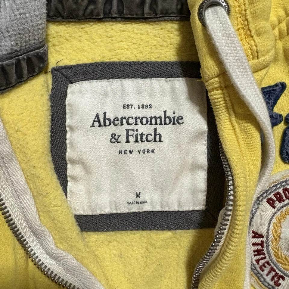 Sudadera con capucha y2k 2000s Abercrombie & Fitch doble cremallera cremallera completa para mujer mediana Foto 3 de 4