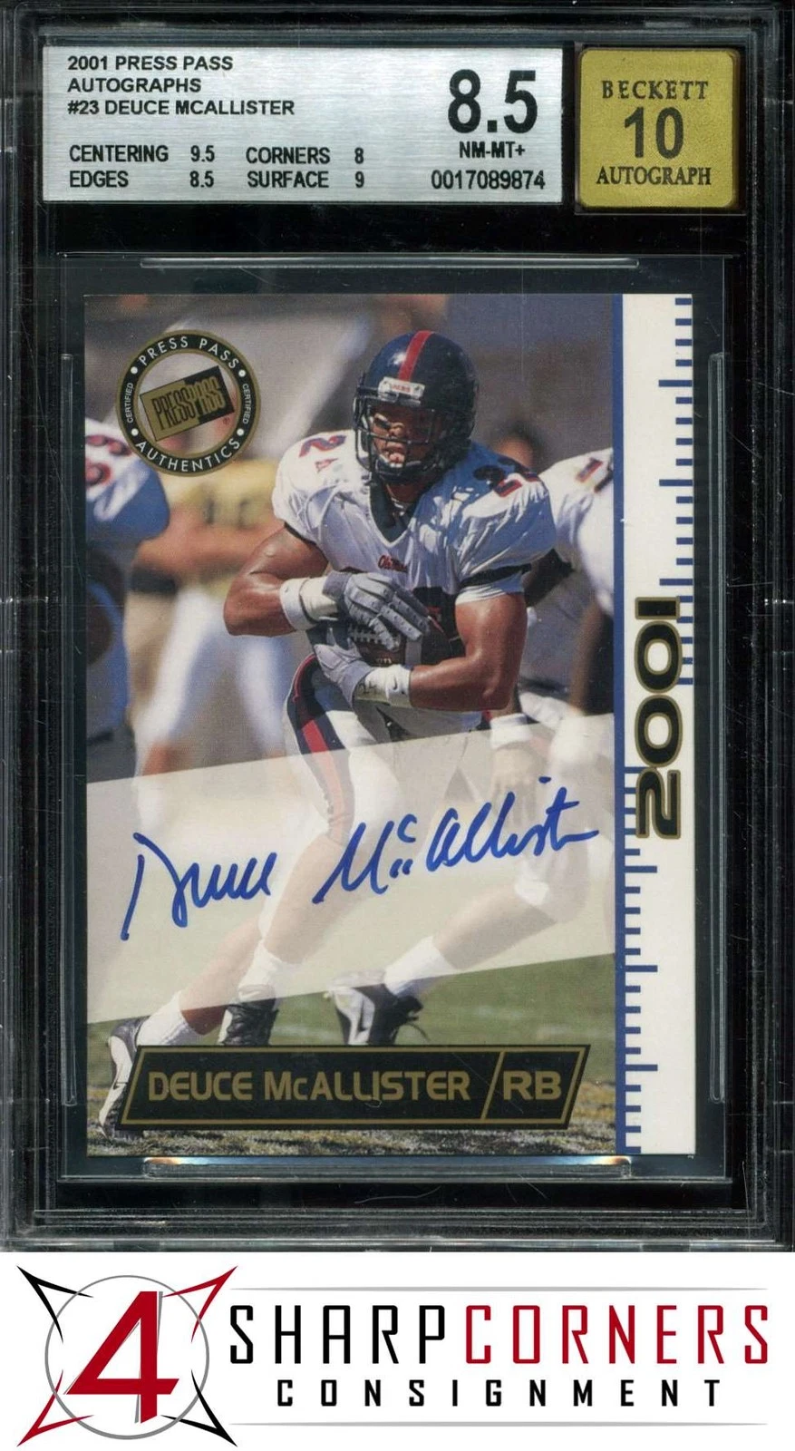 Deuce McAllister Press Pass Se Autographs # Autographs