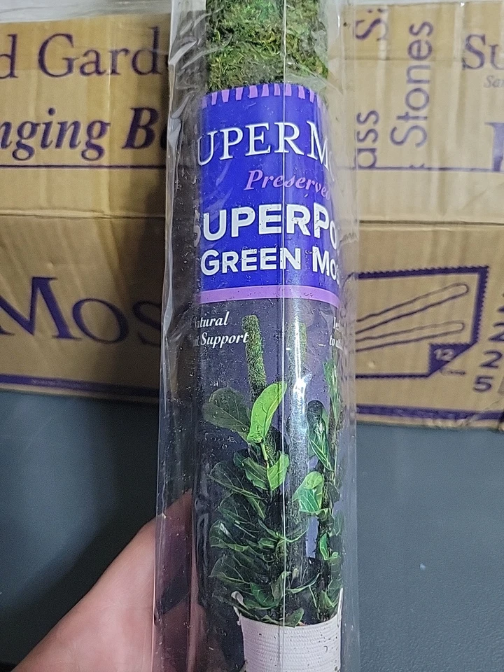 (Estuche de 12) SuperMossy Pole 30" soporte natural para plantas verde fresco 22225 Foto 2 de 4