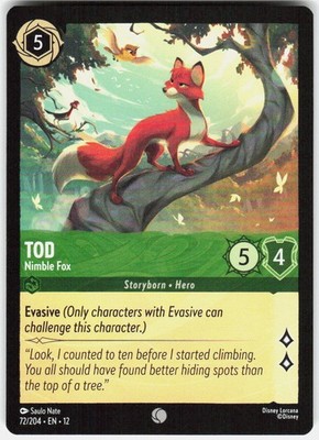 Tod Nimble Fox 72/204 Wilds Unknown Disney Lorcana