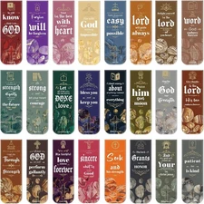 48 Pcs Bible Verses Magnetic Bookmarks, 24 Styles Christian Magnet Book Markers 