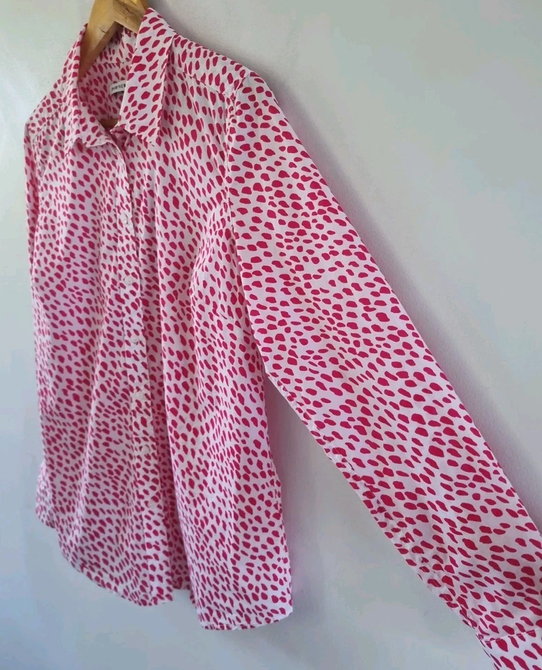 SPORTSCRAFT Dashed Lily Voile Shirt 100% Cotton Sz 14 EUC - image 3 of 4