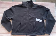 DKNY Sport Women's Black Half Zip Pullover Sweatshirt Size S Fleece NWT