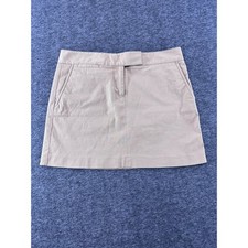 J.Crew Khaki Tan Stretch Cotton Mini Skirt Womens Size 6 Chino Pockets