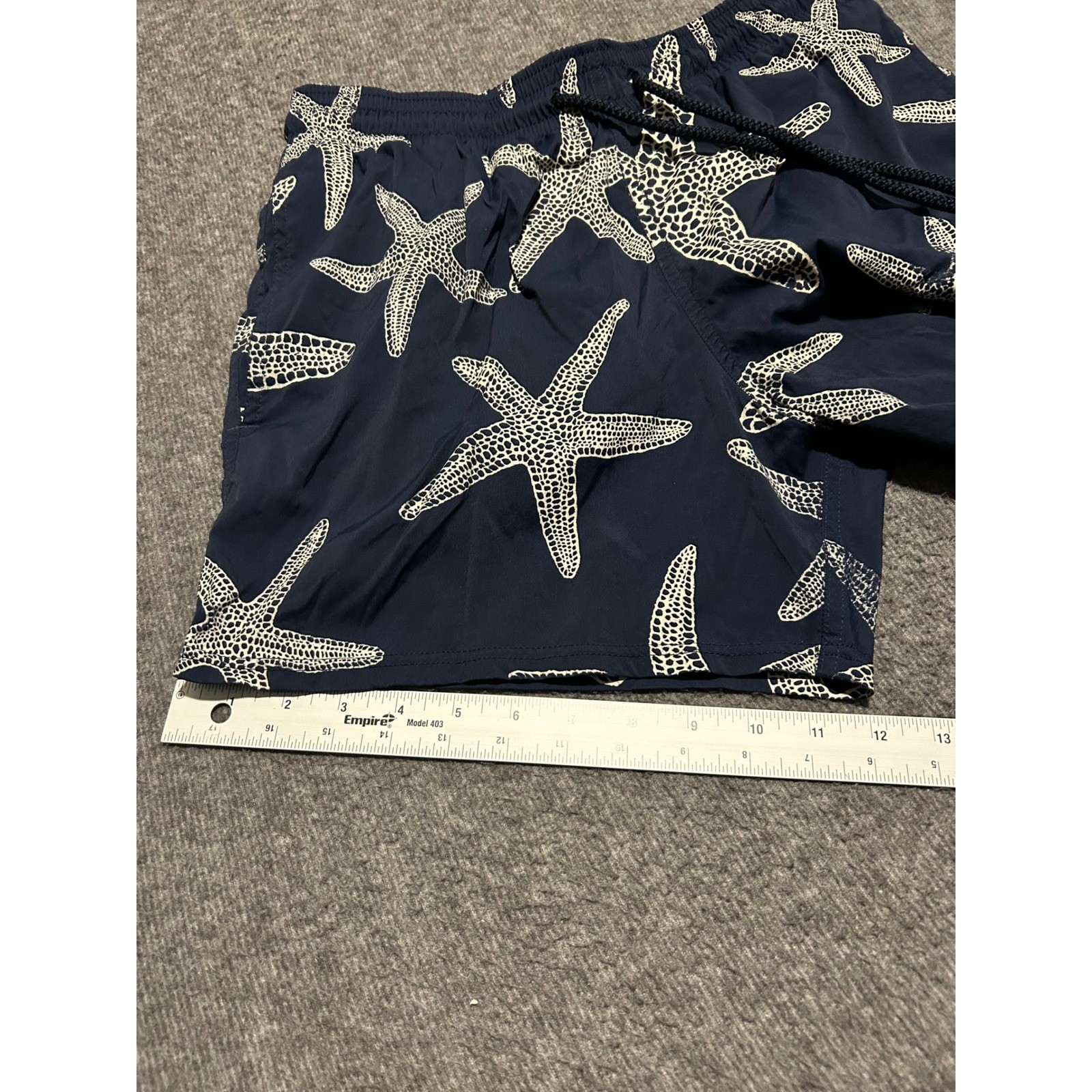 Vilbrequin swim trunks lined lightweight beach starfish blue medium