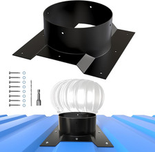 8 Inch Roof Whirlybird Turbine Vent Adapter, Shipping Container Corrugated Roof
