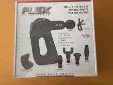 Flex Elite Fitness Percussion Massage Gun   Multi-Angle, 5 Attachments, Quiet