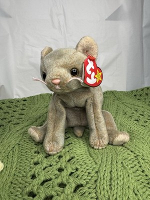 Ty Beanie Babies Scat Cat Plush Beanbag w/ Hang Tag 1998 Ages 3+