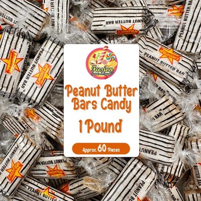 Peanut Butter Bars Candy - 1 Pound (Approx 60 Pieces), Peanut Butter Candy Bars