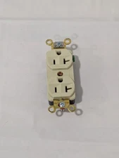 Hubbell Straight Blade Duplex Receptacle: NEMA 5-20R, 20 Amps HBL5352I