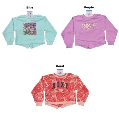 Roxy Girls 2-Piece Comfortable Fit Short and Long Sleeve Tee Set