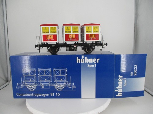 Hübner Spur 1 20232 Güterwagen Containertragwagen BT 10 REI der DB in OVP | Zustand: Gebraucht