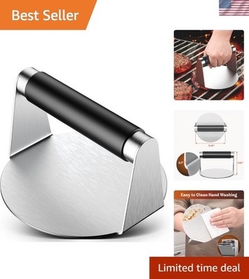 5.5 Inch Non-Stick Smash Burger Press - Perfect for Bacon and Sausage Cooking
