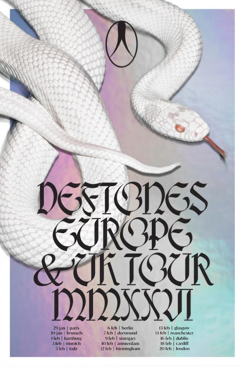 Deftones iridescent eu uk tour poster | eBay