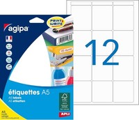agipa Universal Etiketten 48,5 X 38 Mm Weiß 192 Etiketten