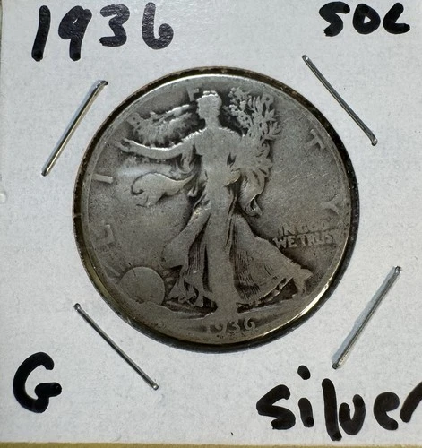1936 Philadelphia Mint Silver Walking Liberty Half Good Free Shipping